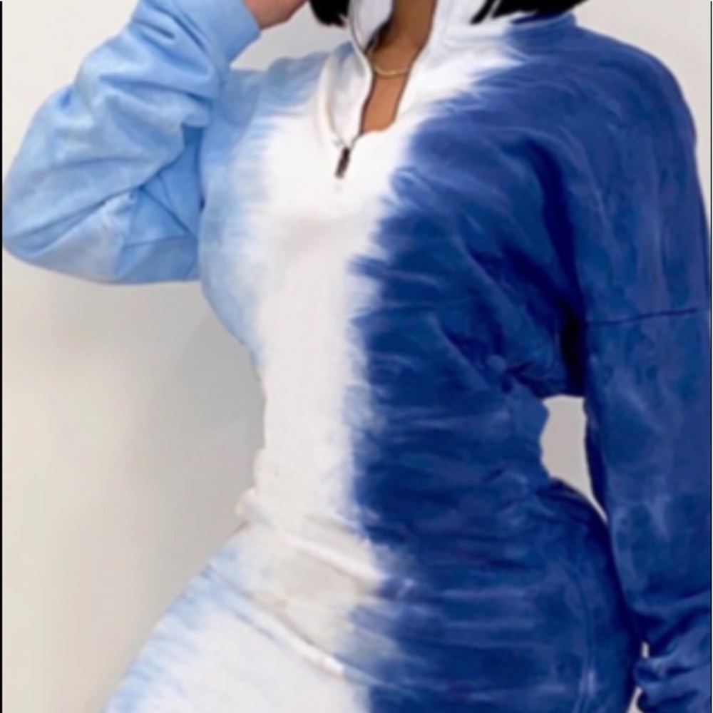 Blue & white dress